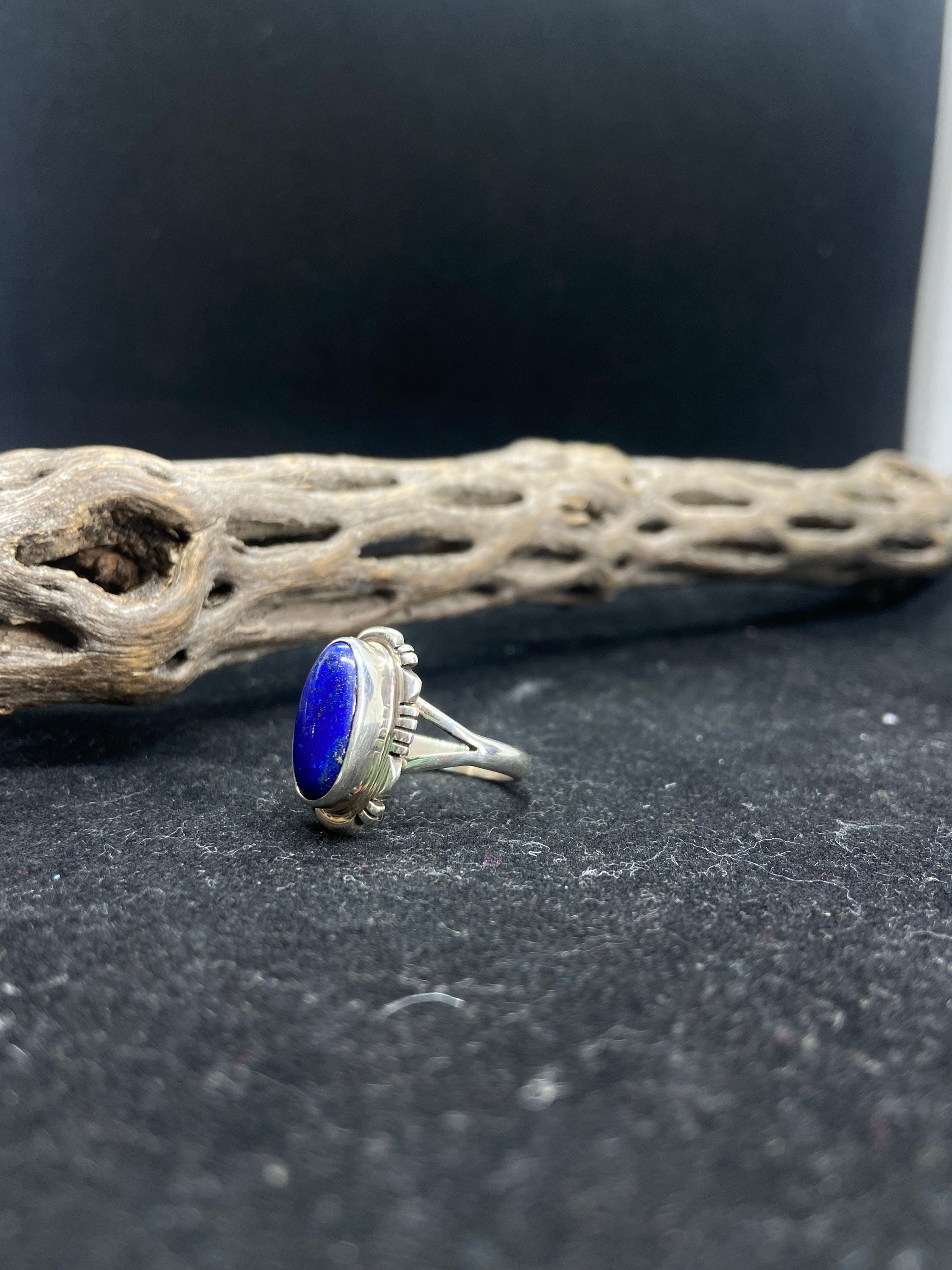 Handmade Native American Navajo Lapis Lazuli Sterling Silver Ring
