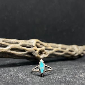 King man turquoise Sterling Silver Ring Size 5.75