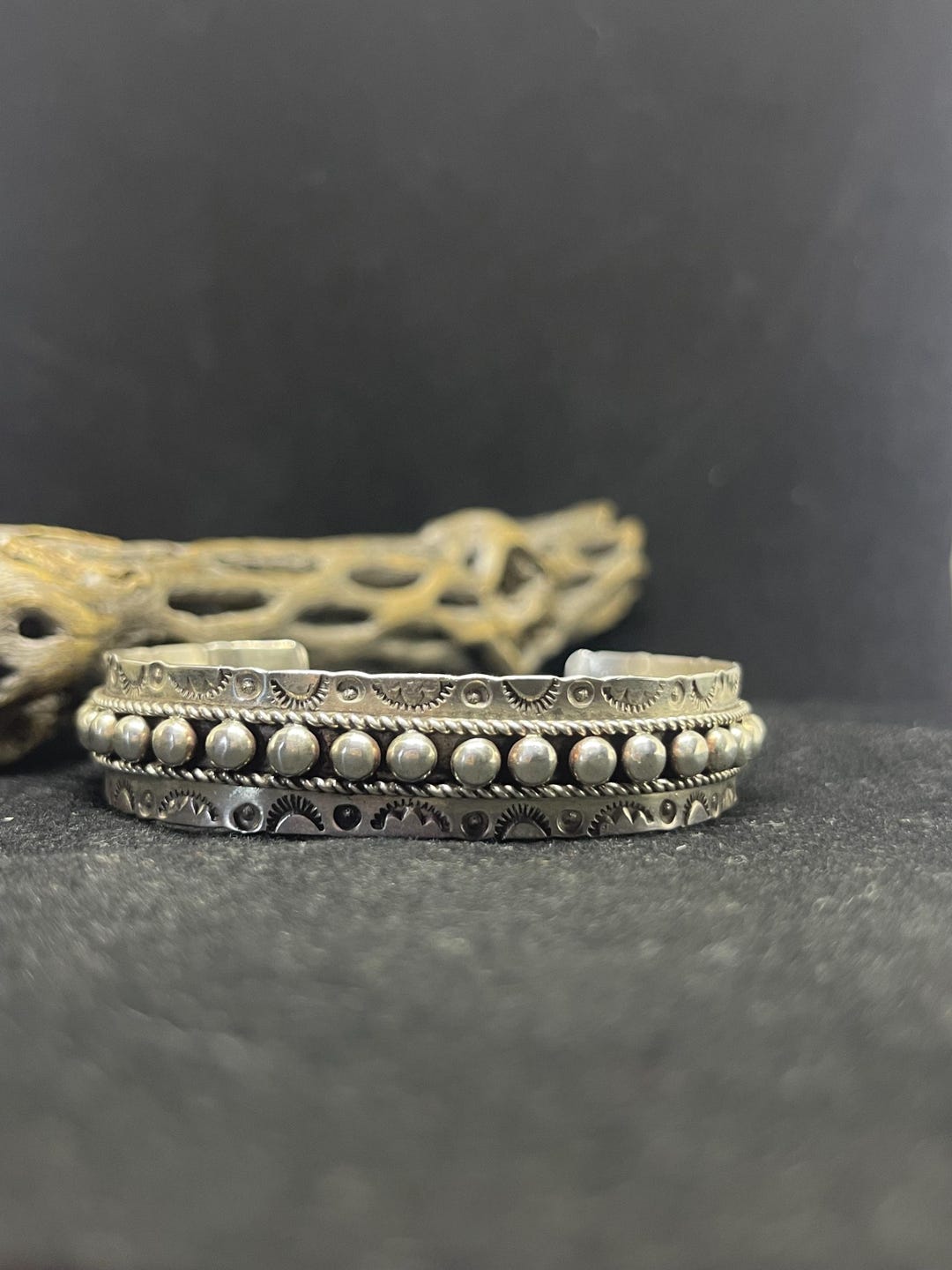 Handmade Native American Zuni Plain Sterling Silver Cuff Bracelet ...