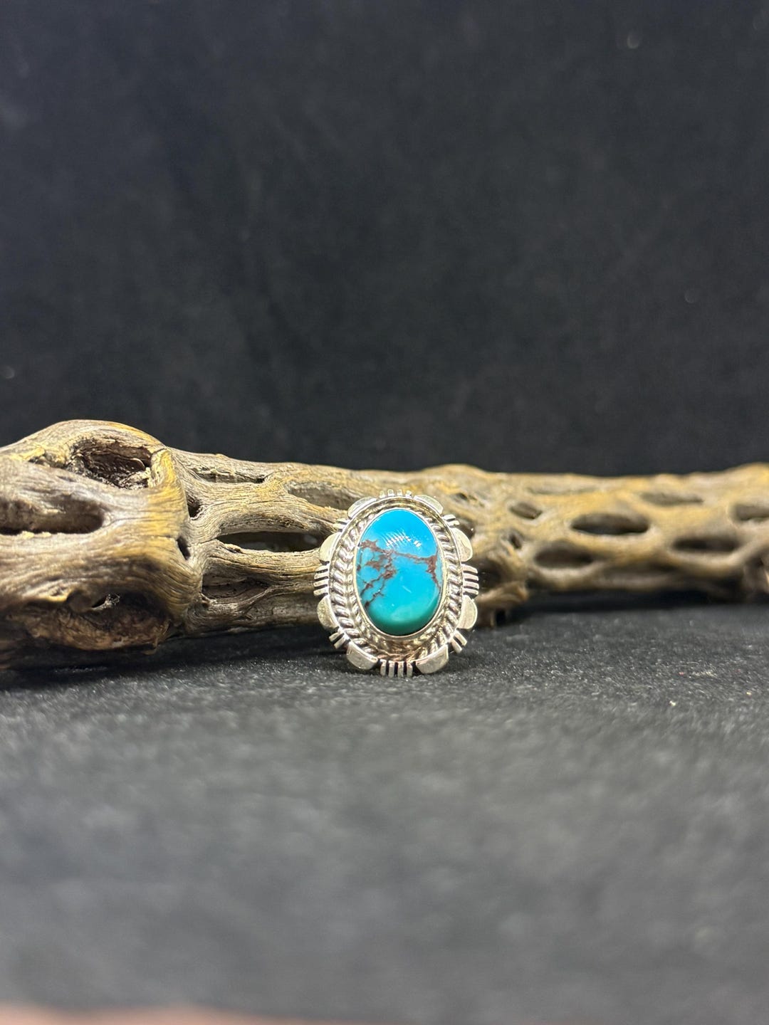 Handmade Native American Navajo Kingman Turquoise Sterling Silver Ring ...