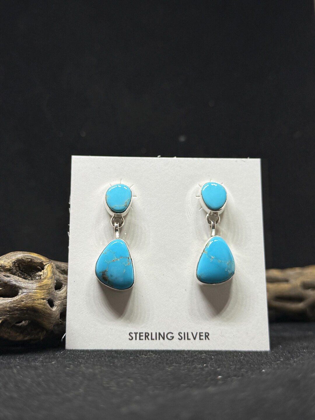 Handmade Native American Navajo Kingman Turquoise Sterling Silver ...