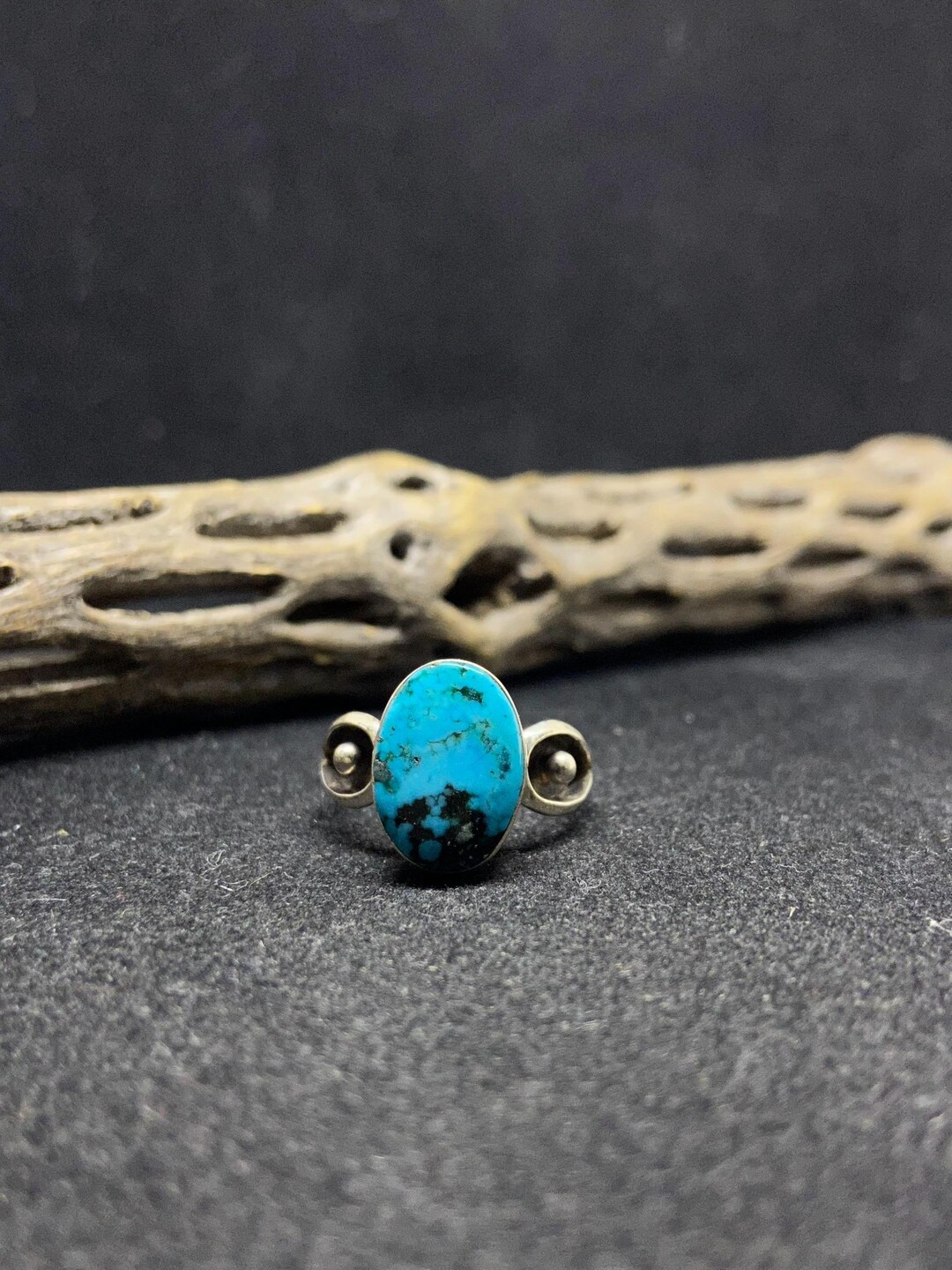 Handmade Native American Navajo Kingman Turquoise Sterling Silver Ring ...
