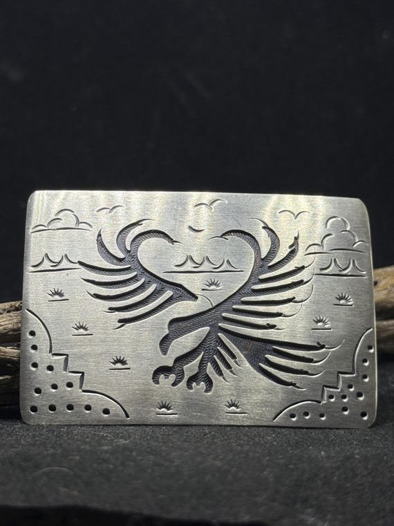 Handmade Native American Navajo Plain Sterling Silver Bird Swan