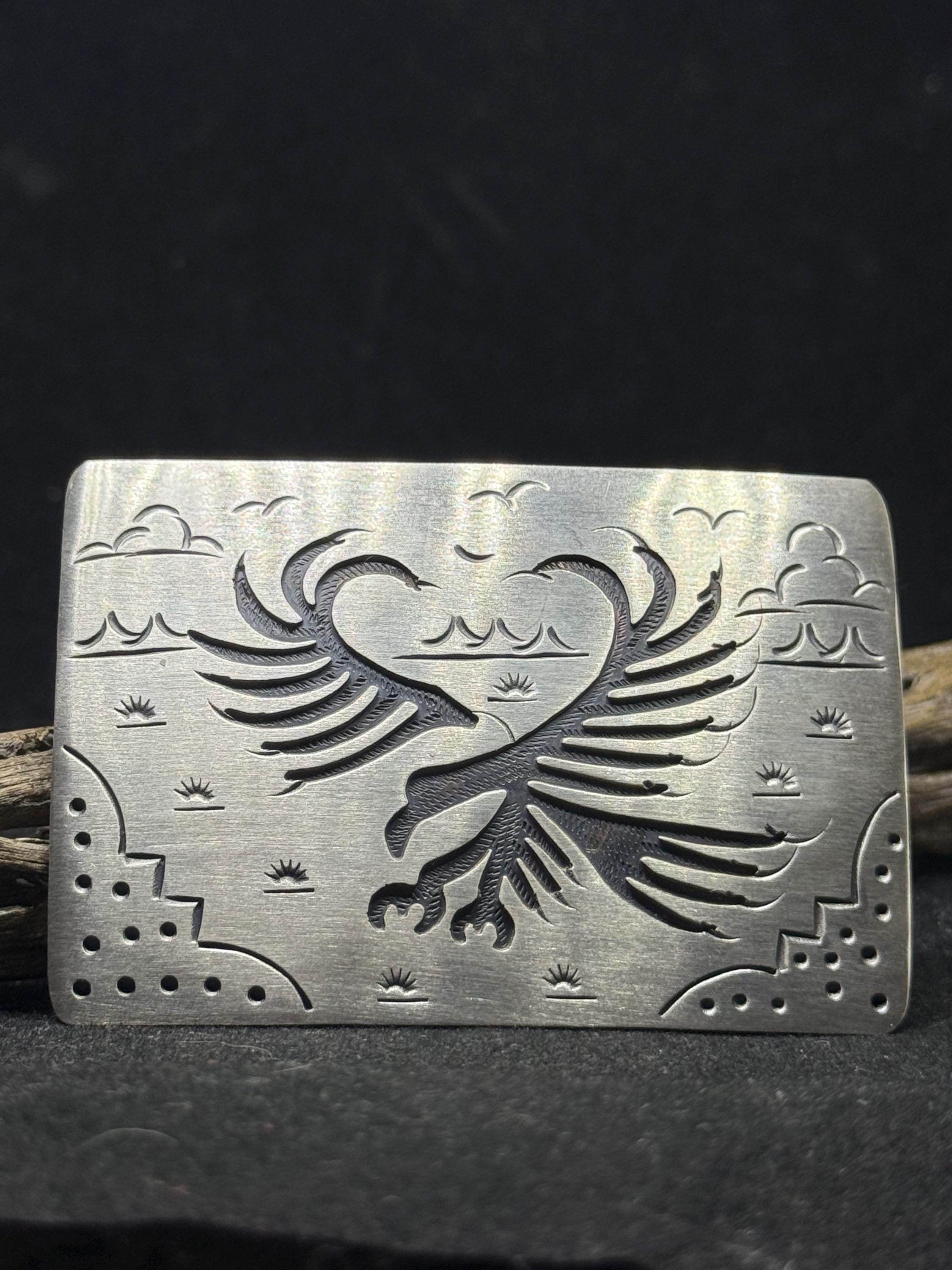 Handmade Native American Navajo Plain Sterling Silver Bird Swan