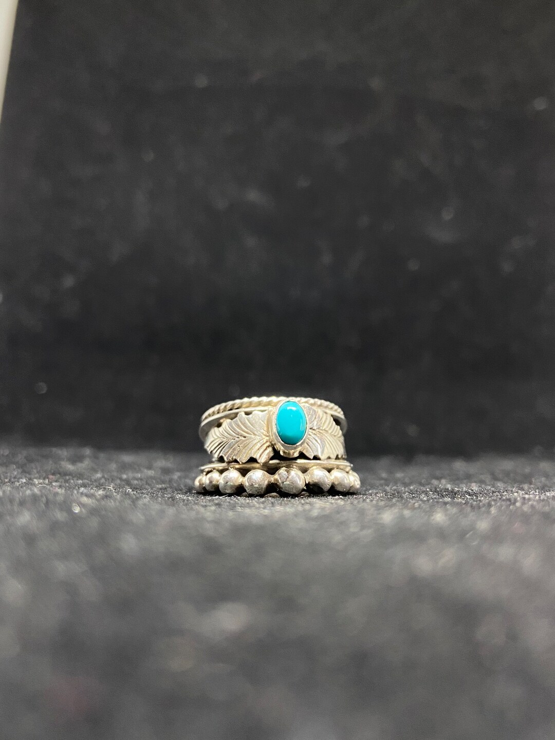 Handmade Native American Navajo Kingman Turquoise Sterling Silver Ring ...