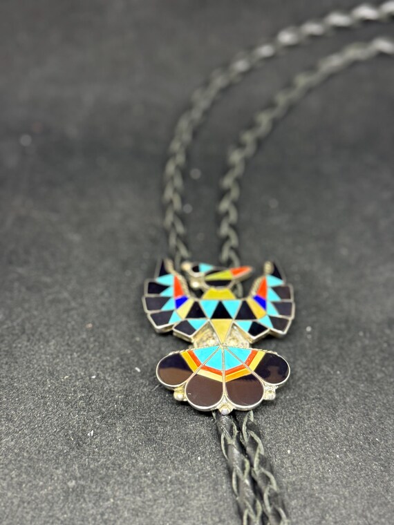 handmade Native American Zuni inlay multicolor / … - image 7