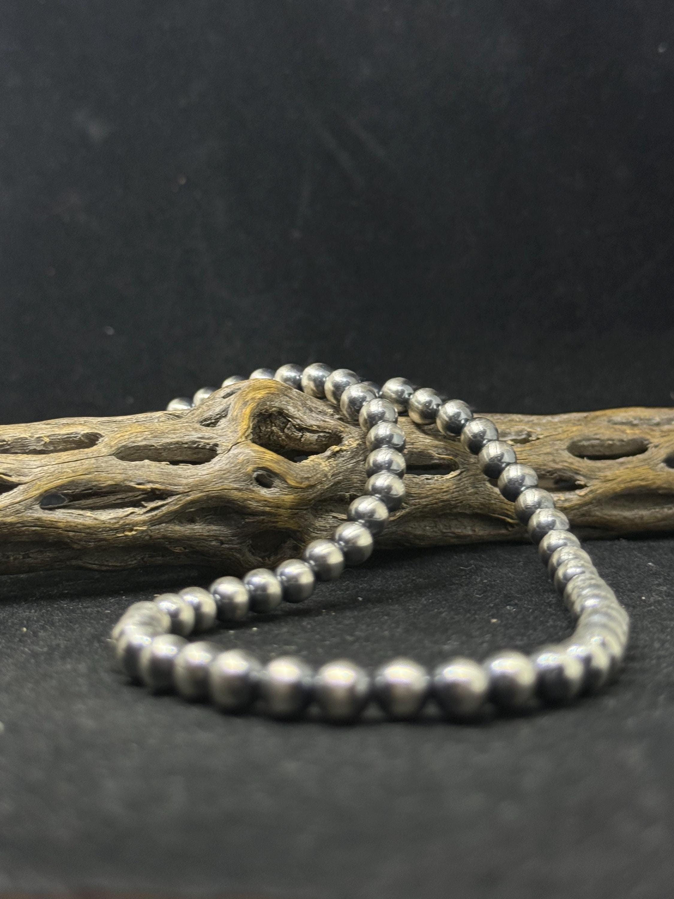 (￣▽￣) さん専用　Indian Jewelry Navajo Pearl Handmade Native American Navajo Pearl Sterling Silver Beads 20