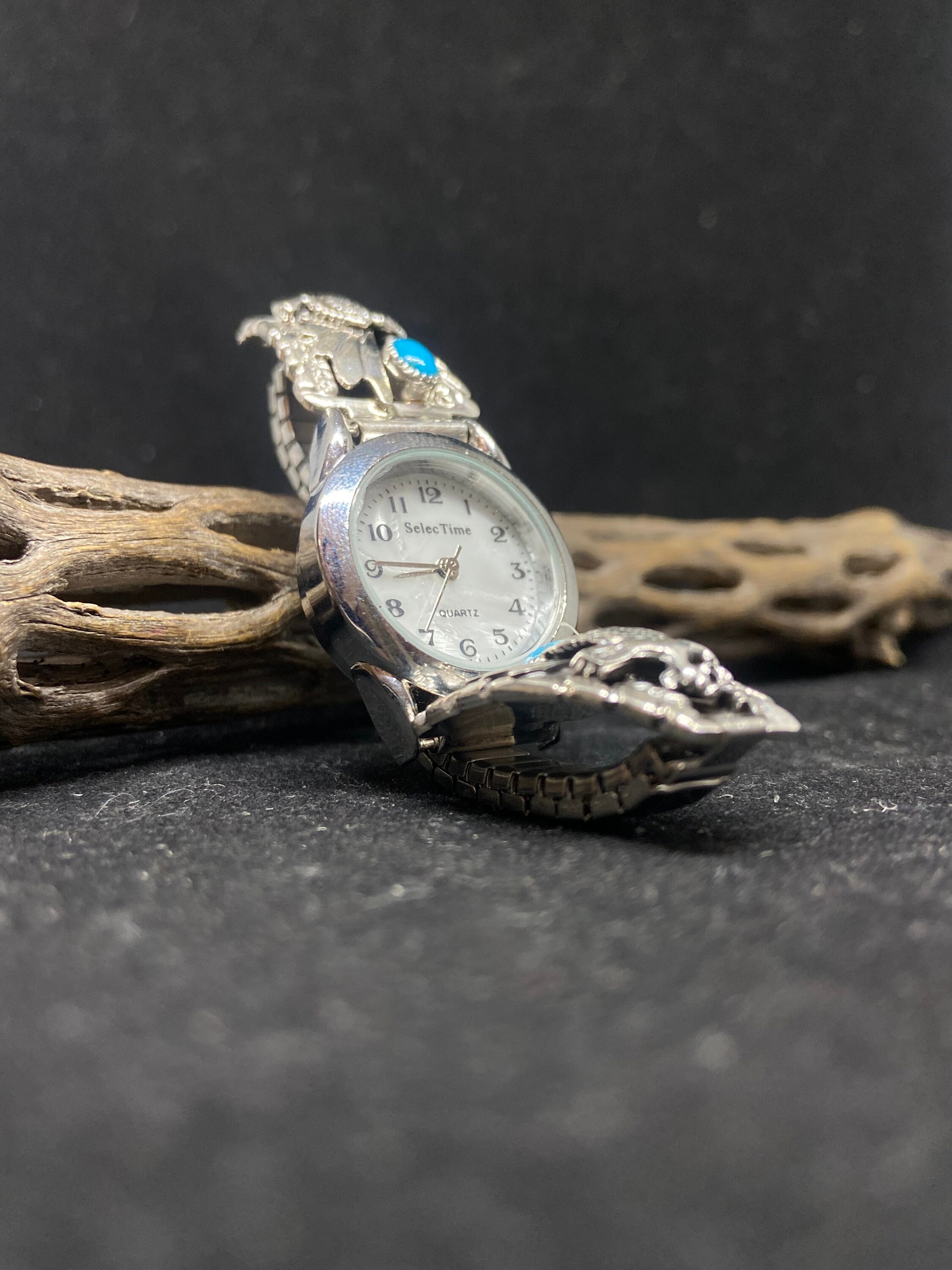 Handmade Native American Navajo King Man Turquoise Sterling Silver