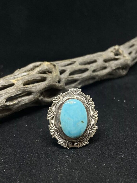 Very Rare Native American Navajo Domed New Lander Blue Turquoise Sterling Silver Bracelet Very Rare Native American Navajo Domed New Lander Blue Turquoise Sterling Silver Bracelet