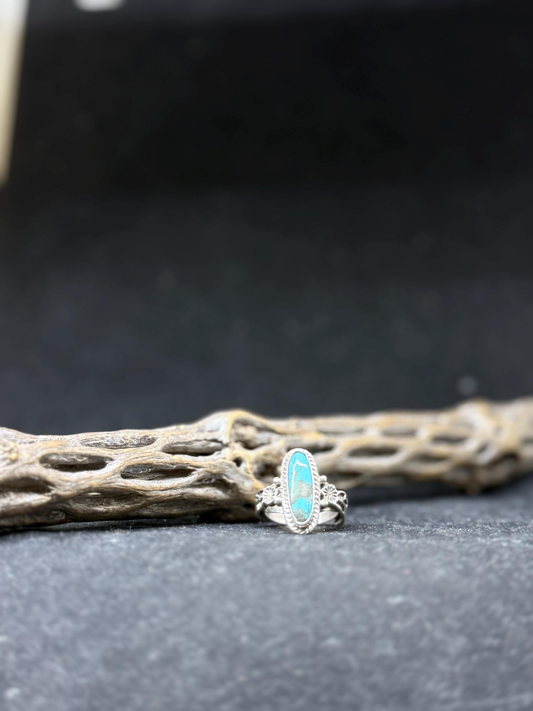 Handmade Native American Navajo King Man Turquoise Sterling Silver