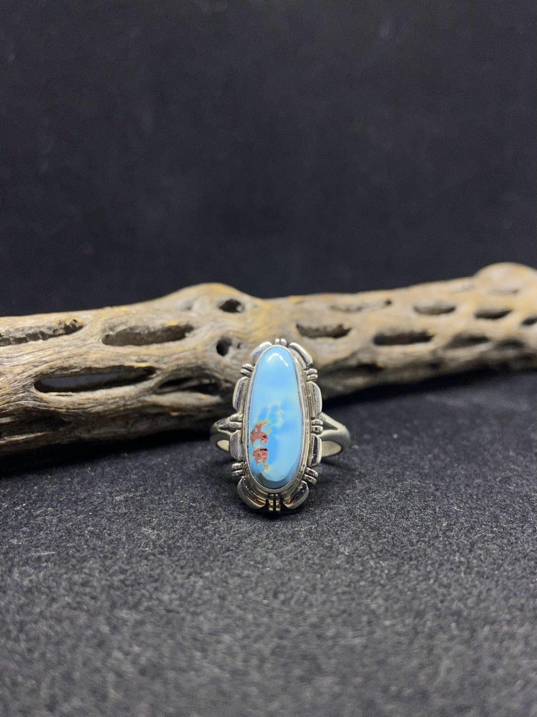 Handmade Native American Navajo Golden Hill Turquoise Sterling Silver ...