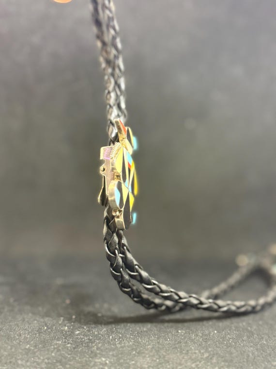 handmade Native American Zuni inlay multicolor / … - image 6
