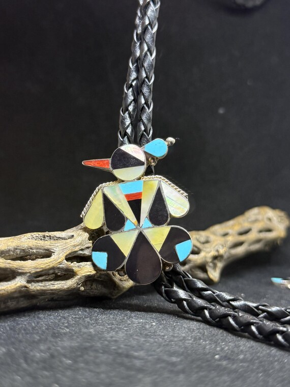 handmade Native American Zuni inlay multicolor / … - image 1