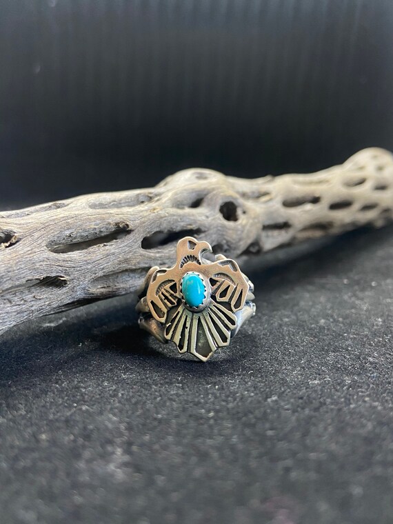Handmade Wings Vintage Native American Navajo Green Turquoise Sterling Silver Bracelet Handmade Wings Vintage Native American Navajo Green Turquoise Sterling Silver Bracelet