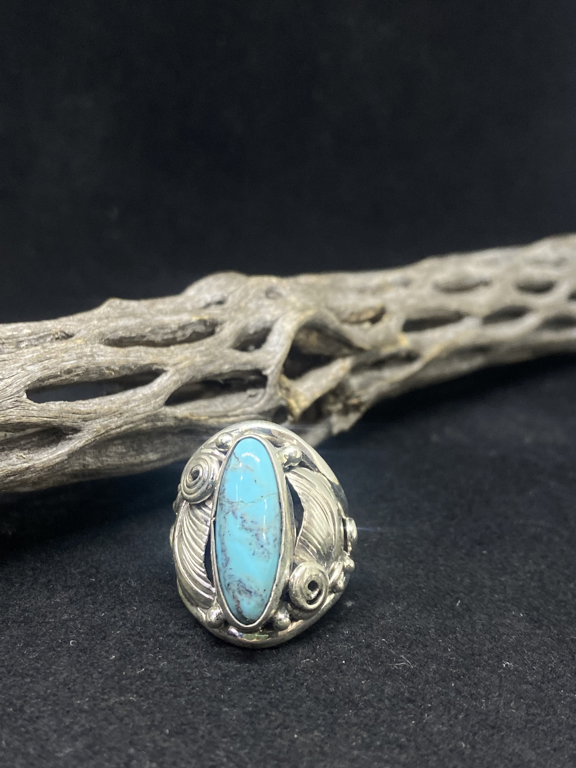 Handmade Native American Navajo Kingman Turquoise Sterling Silver Ring ...