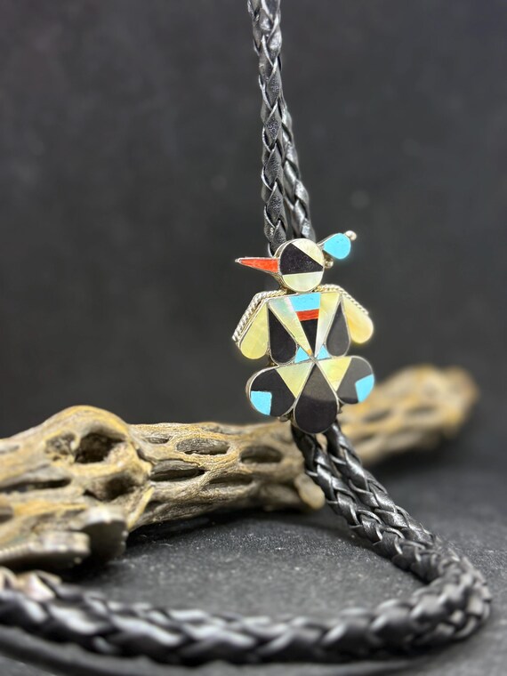 handmade Native American Zuni inlay multicolor / … - image 2