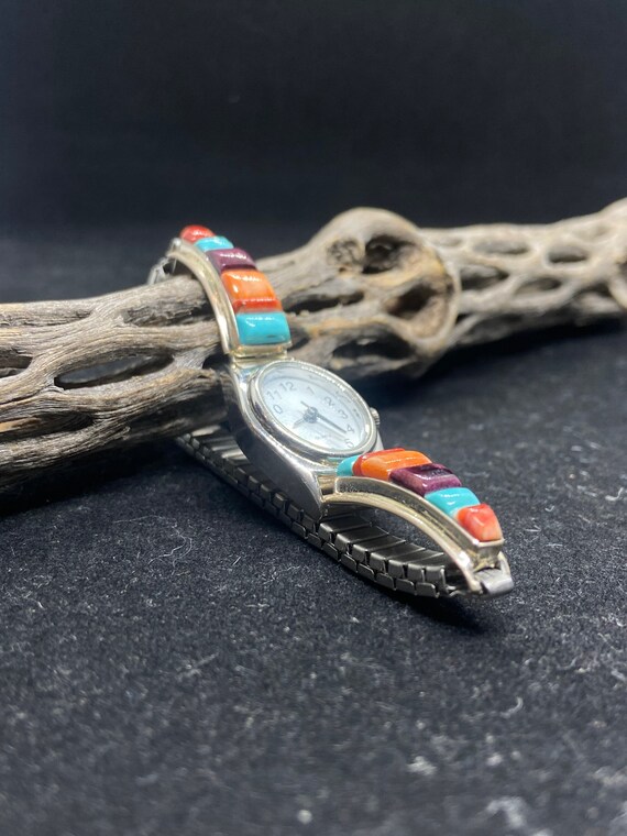 Handmade Native American Navajo Raised Inlay Multicolor  display picture 1