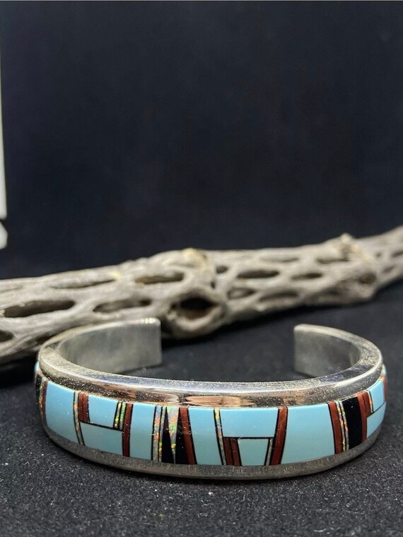Exquisite Native American Navajo Sleeping Beauty Turquoise Sterling Silver Bracelet Exquisite Native American Navajo Sleeping Beauty Turquoise Sterling Silver Bracelet