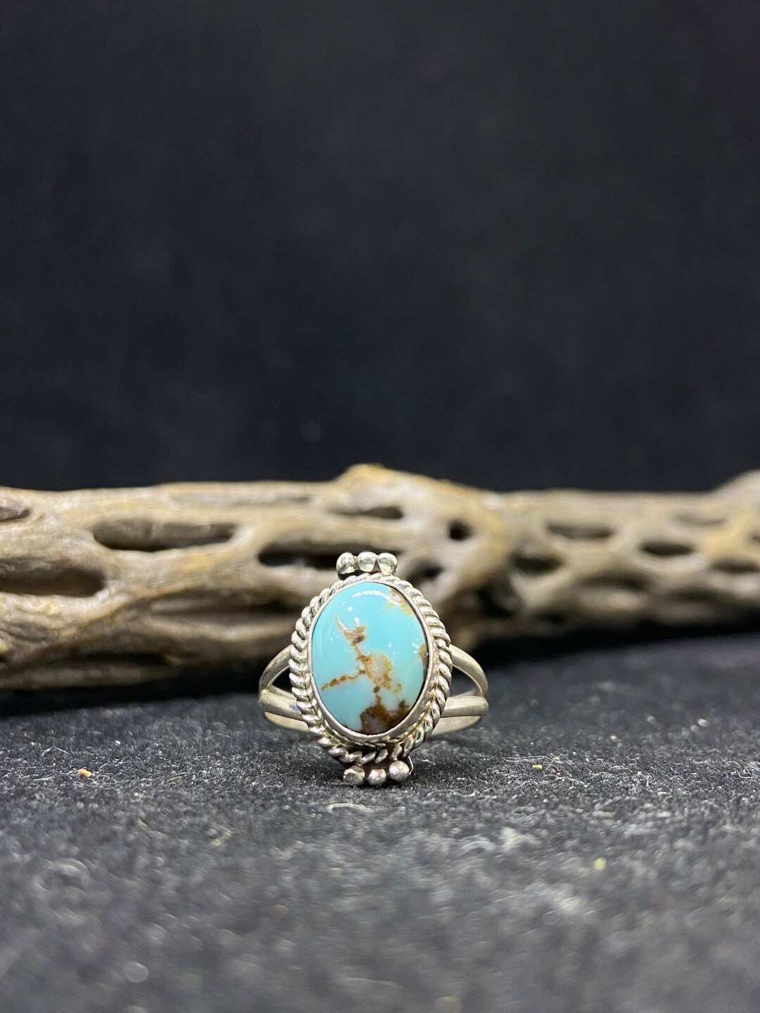 Handmade Native American Navajo King Man Turquoise Sterling Silver Ring ...