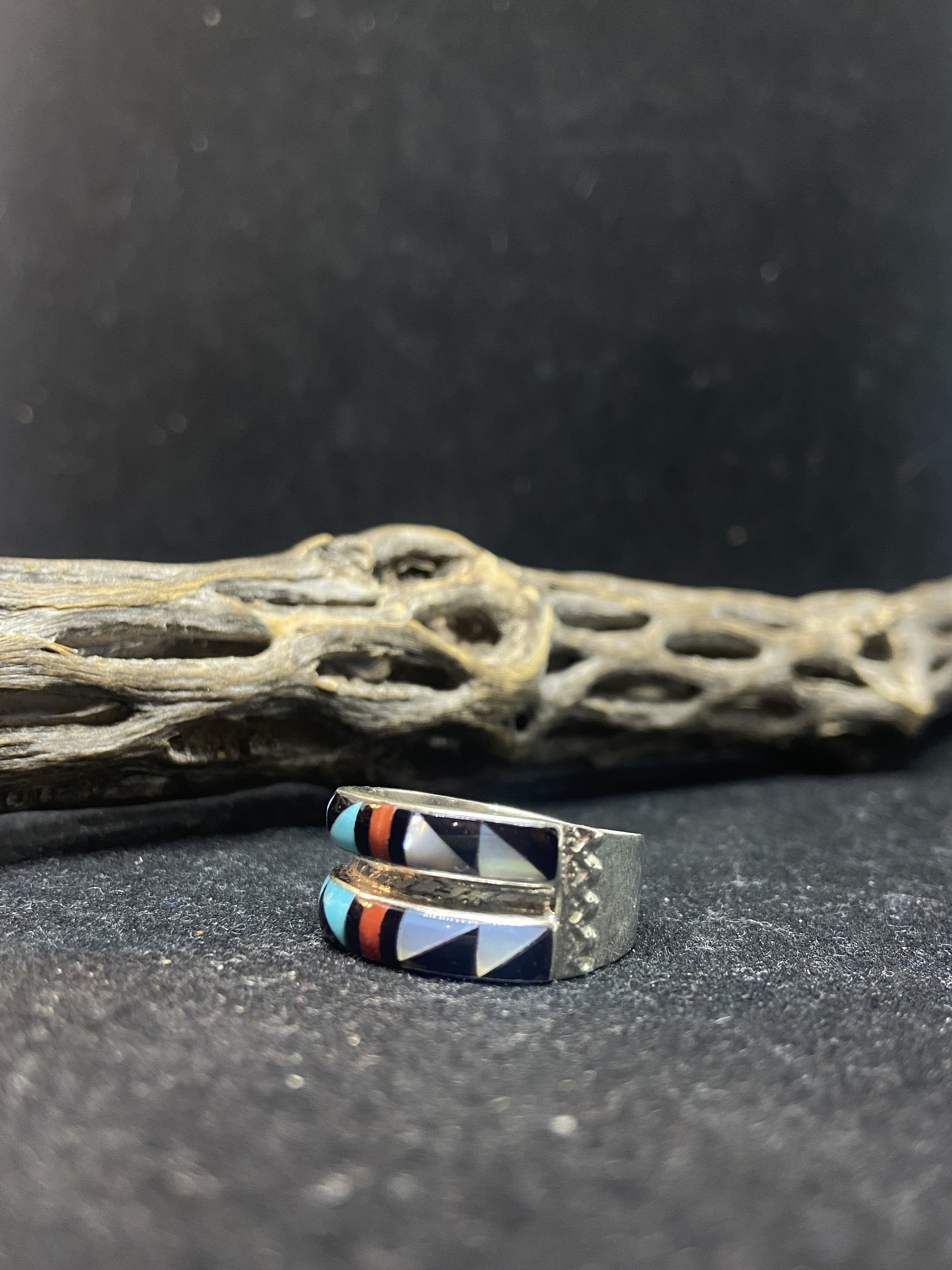 Handmade Native American Zuni Inlay Multi-color / Multistone
