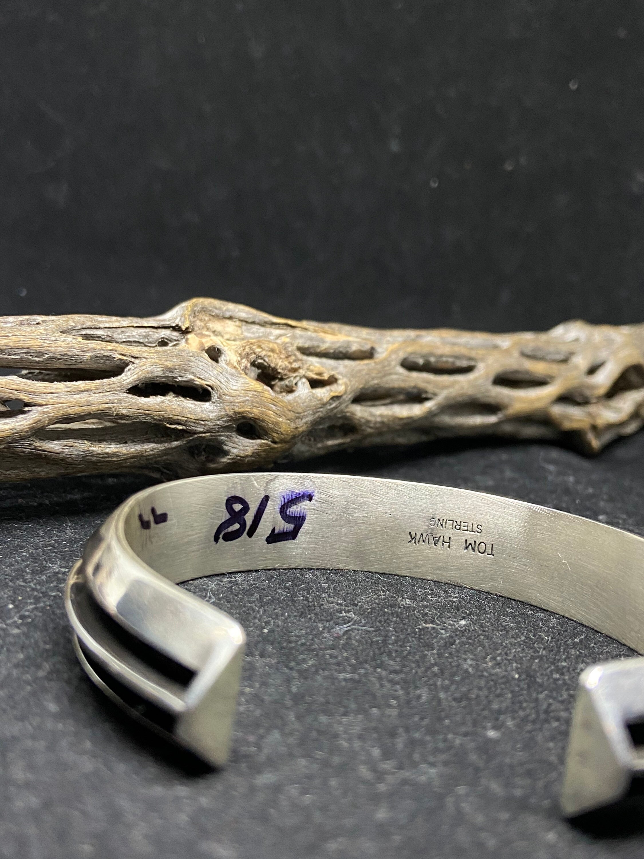 SILVER925 NAVAJO BRACELET/シルバー/ブレスレット Handmade Native American Navajo Plain Stamped Sterling