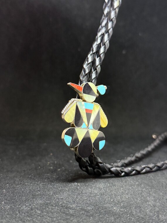 handmade Native American Zuni inlay multicolor / … - image 8