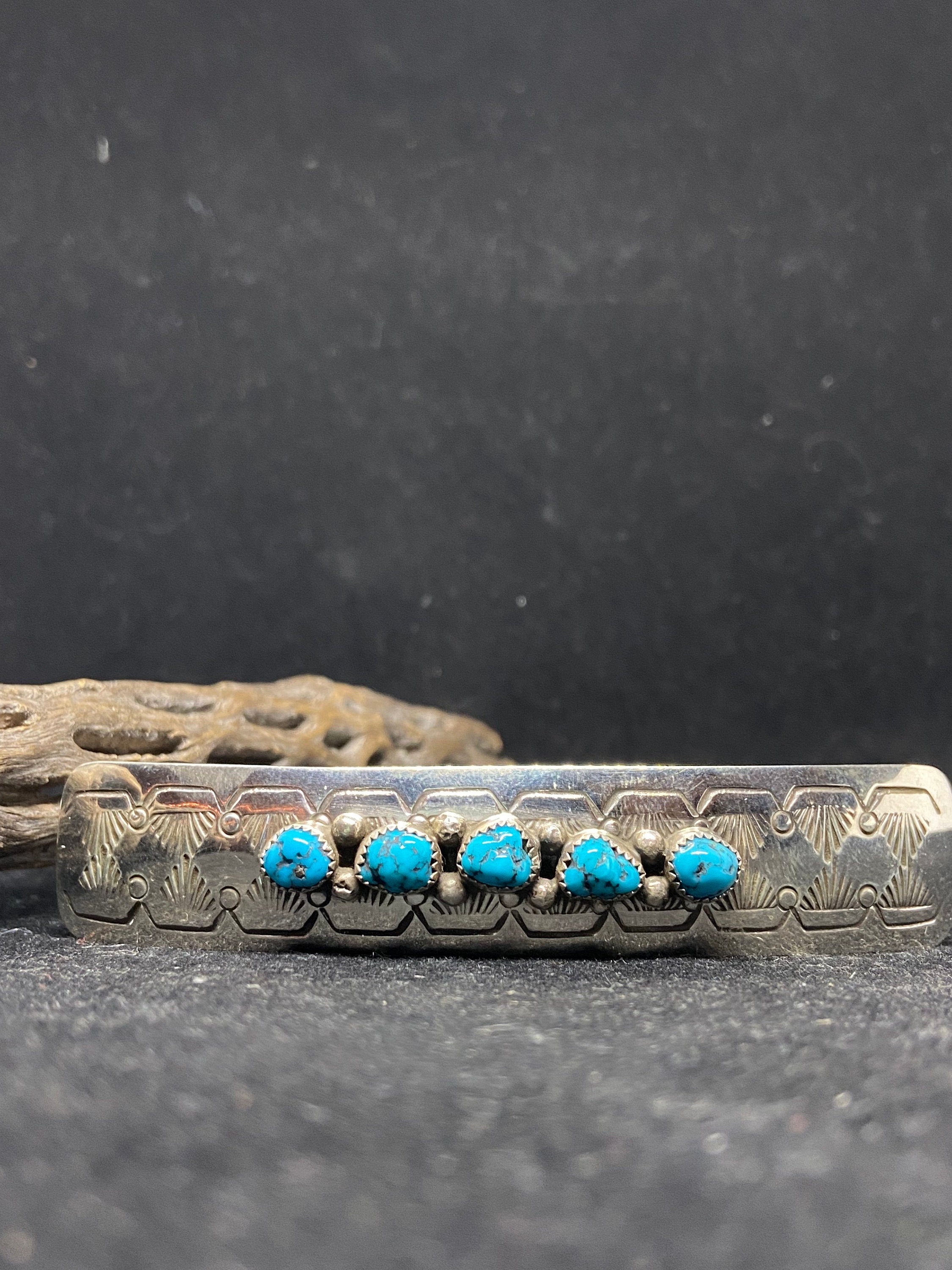 Handmade Native American Navajo King Man Turquoise Sterling 