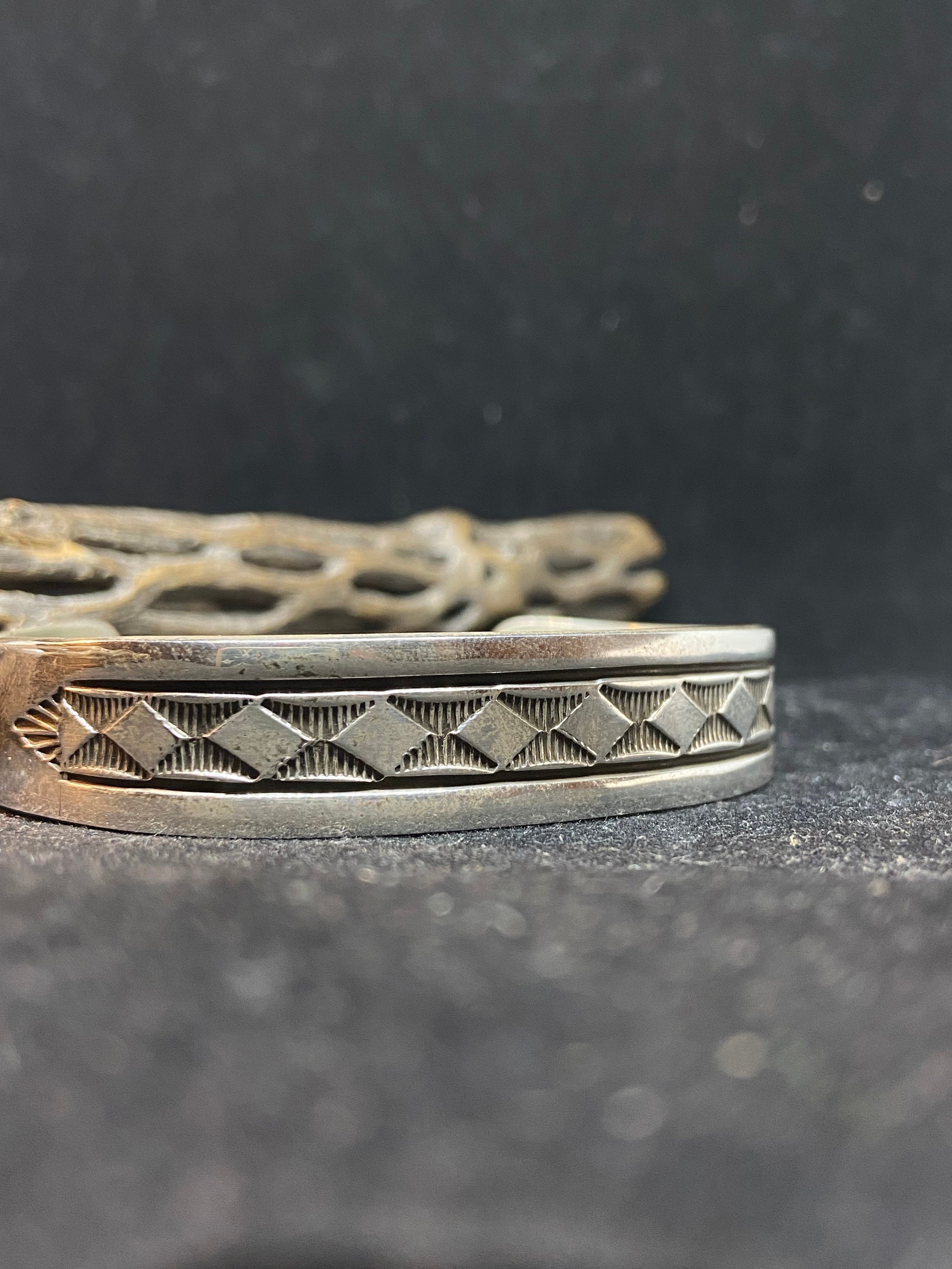 Handmade Native American Navajo Plain Sterling Silver Cuff