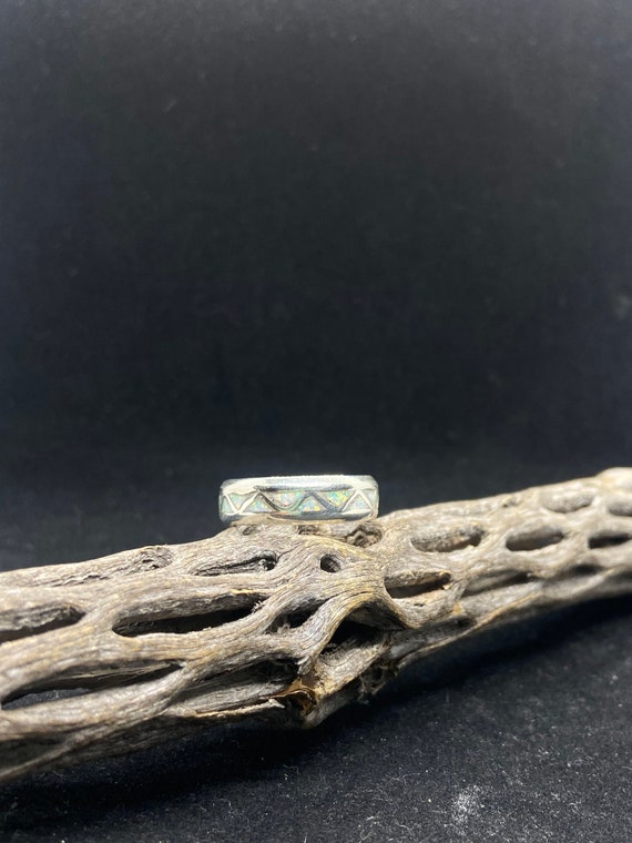Astonishing Native American Zuni Synth Opal Sterling Silver Bracelet Astonishing Native American Zuni Synth Opal Sterling Silver Bracelet