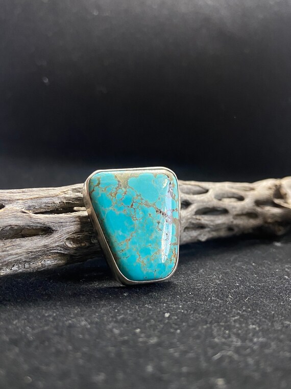 One Of A Kind Native American Navajo Blue Gem Turquoise Squares Sterling Silver Link Bracelet One Of A Kind Native American Navajo Blue Gem Turquoise Squares Sterling Silver Link Bracelet