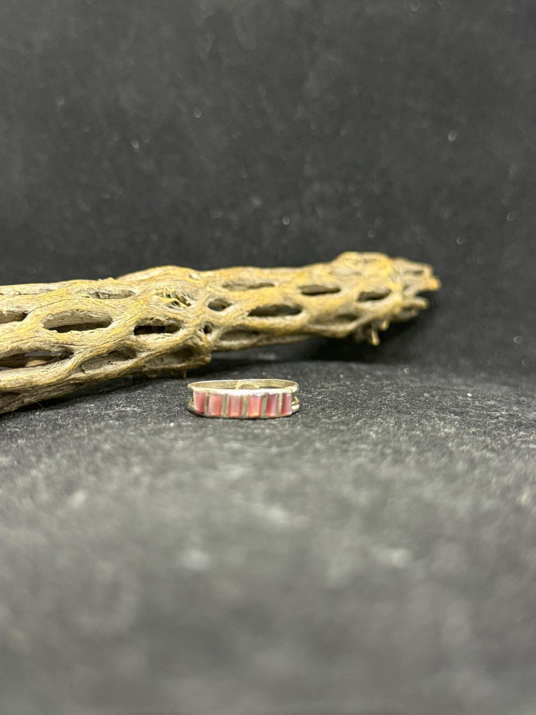 Pink Musselshell Ring Handmade Native American Zuni Inlay Pink Mussel Shell Sterling Silver ...