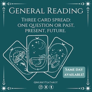 Algemene tarotlegging, elk onderwerp, 3 kaarten voor advies, begeleiding en inzicht.