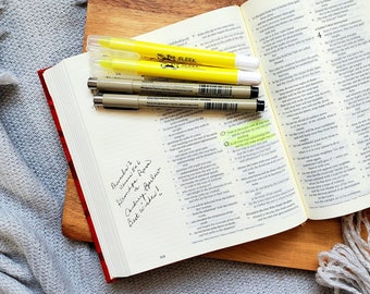 Event Bible Add-On | Bible Journaling Pen and Highlighter Set | Wedding Bible Guest Book Pen Set