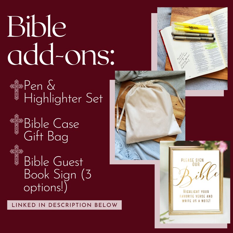 Custom Painted Wedding Bible Guest Book Personalized Bible Etsy