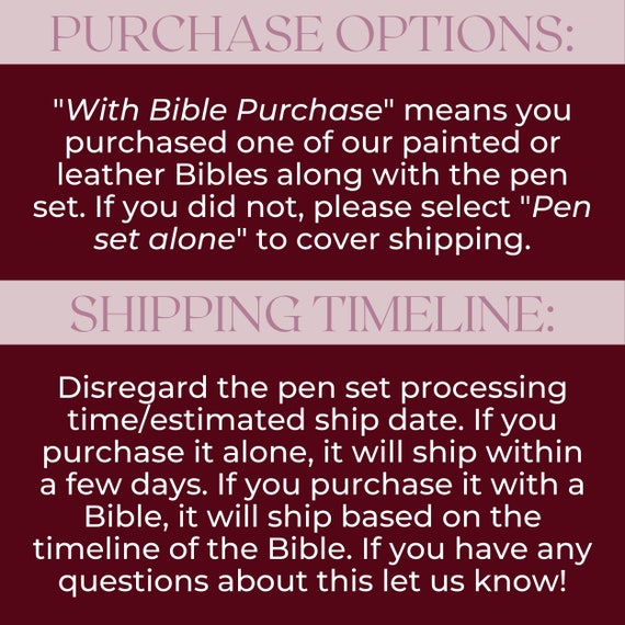 Event Bible Add-on Bible Journaling Pen and Highlighter Set Wedding Bible  Guest Book Pen Set 