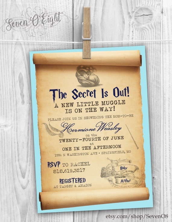 harry potter baby shower invitation template free