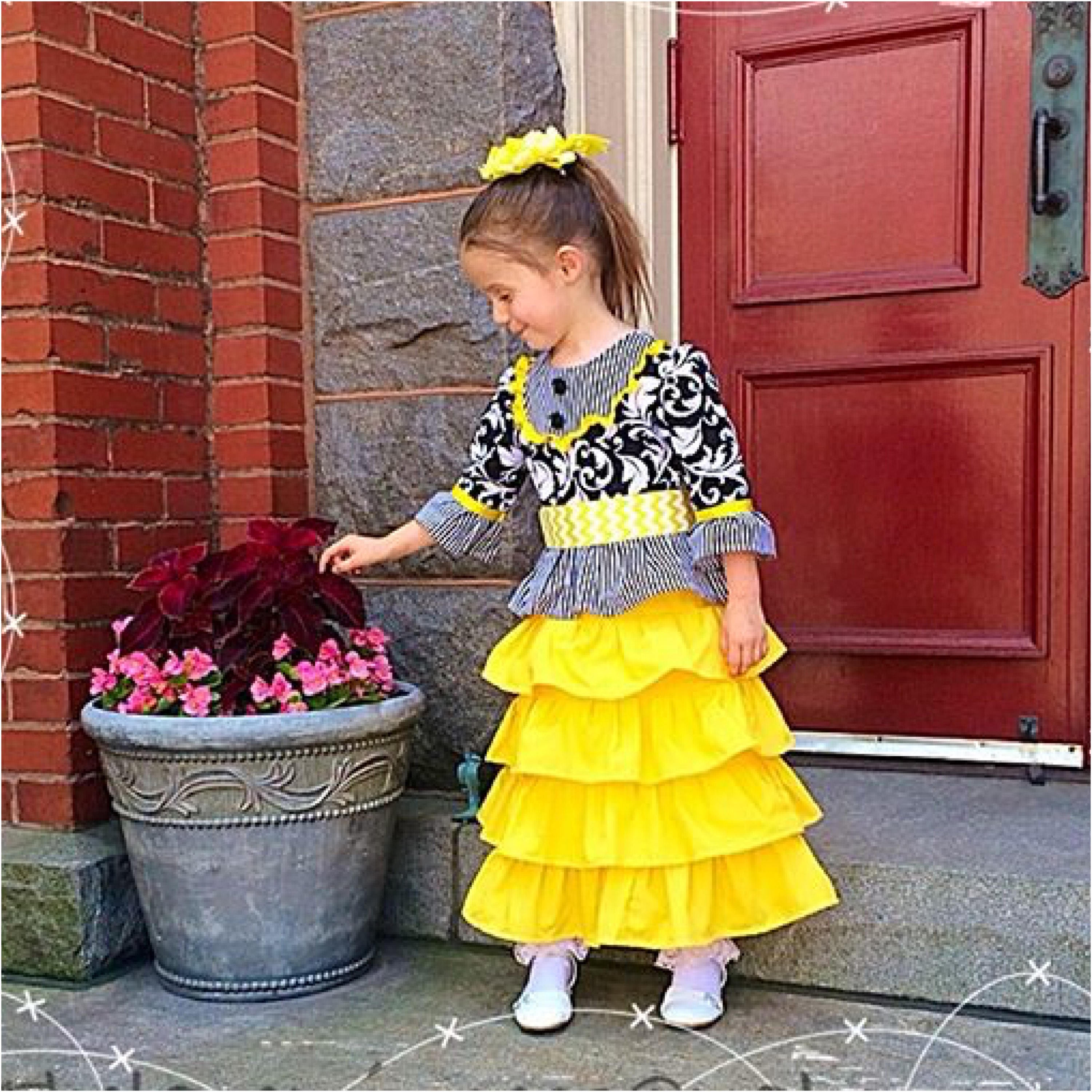YELLOW EASTER DRESS Girls Modest Easter Dress four weeks Etsy