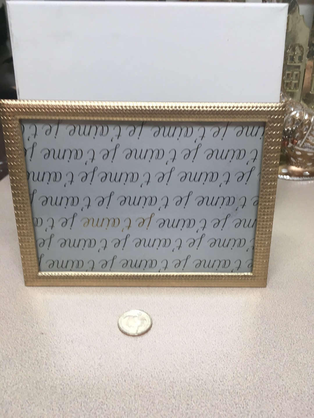 Thin Gold Picture Frame Etsy