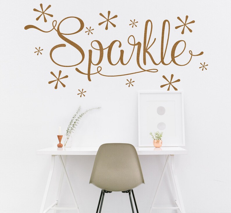 sparkle wall decal gold decals copper decal star stickers | etsy