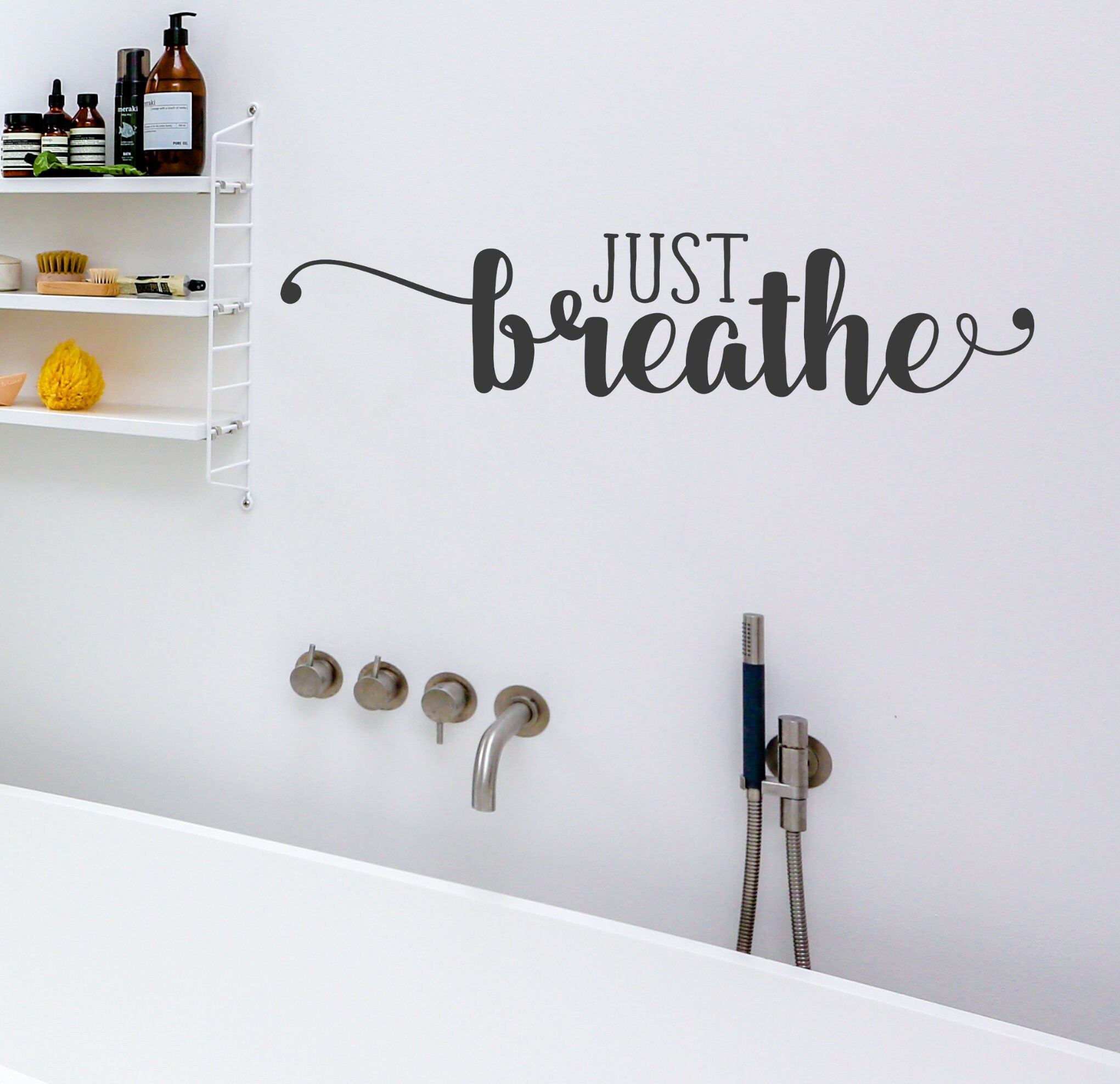 Just Breathe Wall Decal Home Wall Decals Removable Vinyl Etsy