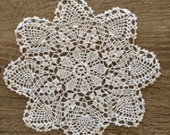 5.5"-6" Inch Round Cotton Crochet Lace Doily White Doilies Set of 12 FREE SHIPPING