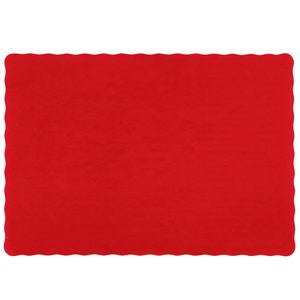 Tovagliette di carta rossa con bordo smerlato, 25,4 x 35,6 cm (confezione da 50)