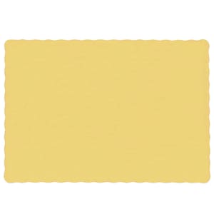 Cream Paper Placemats with Scalloped Edge, 10" x 14" (Pack of 50)