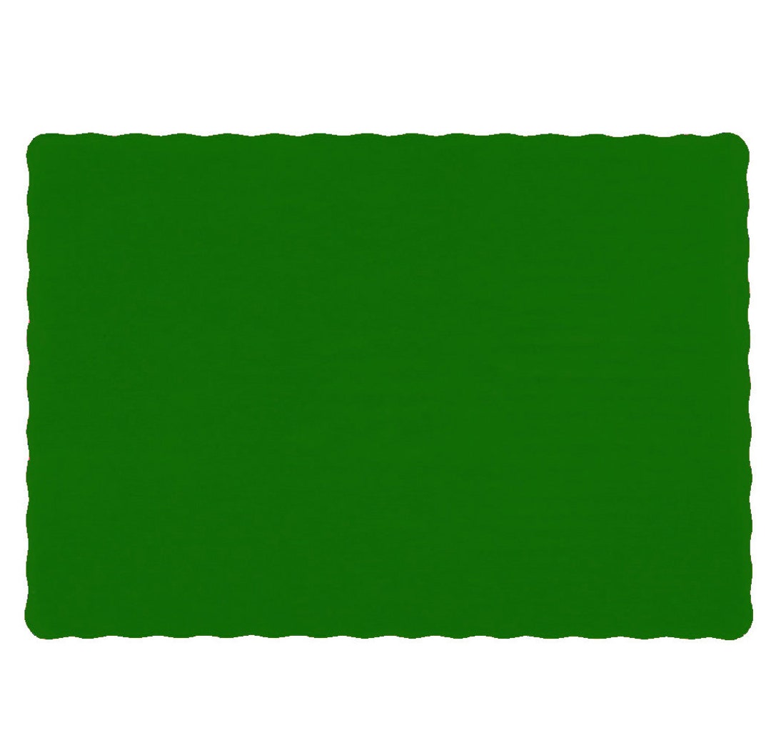 Hunter Green Paper Placemats With Scalloped Edge, 10 X 14 pack of 50 Etsy