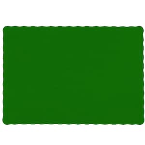 Tovagliette Hunter Green Paper con bordo smerlato, 10" x 14" (confezione da 50)