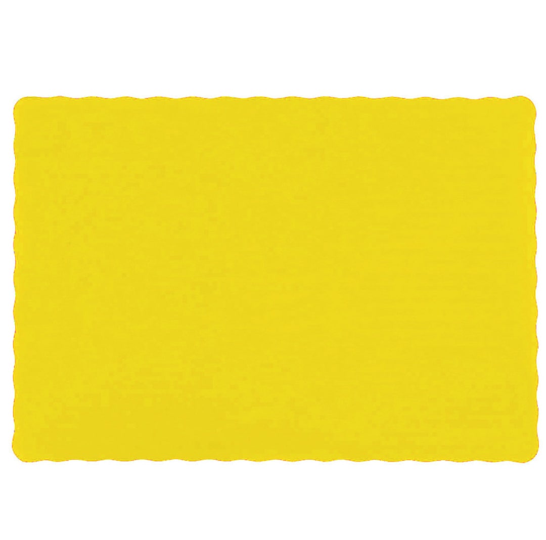 Yellow Paper Placemats With Scalloped Edge, 10 X 14 pack of 50 Etsy