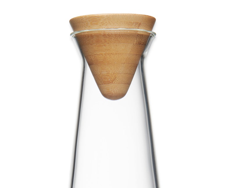 Glass Carafe, Carafe with Lid, Glass Water Jug, Wine Decanter, Triangle Carafe, Modern Carafe, Geometric Carafe, Glass Juice Pitcher image 8