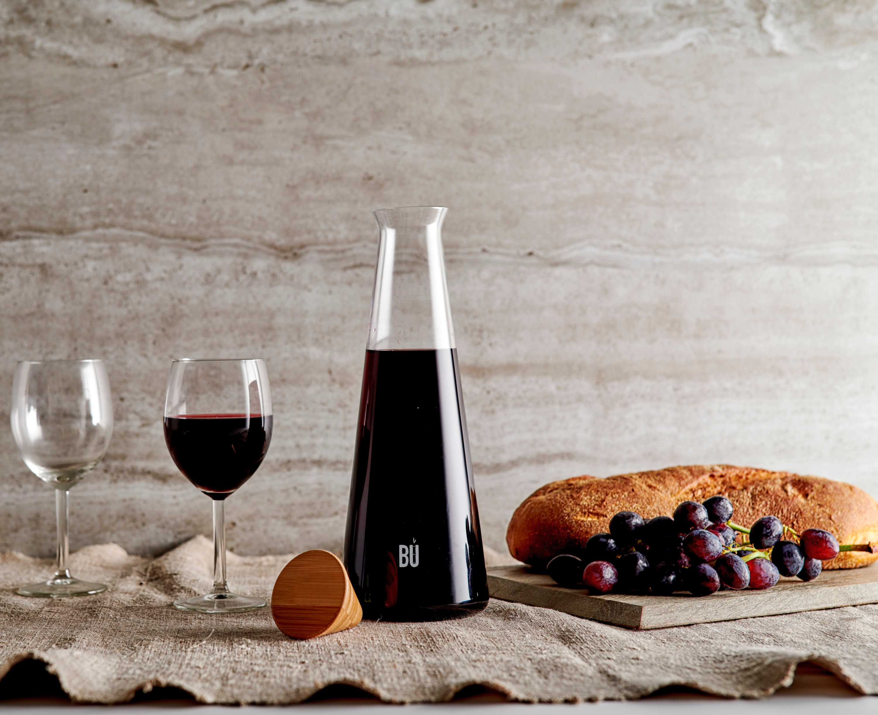 BU Carafe Glass Water Jug and Wine Decanter 1.2 liter Etsy