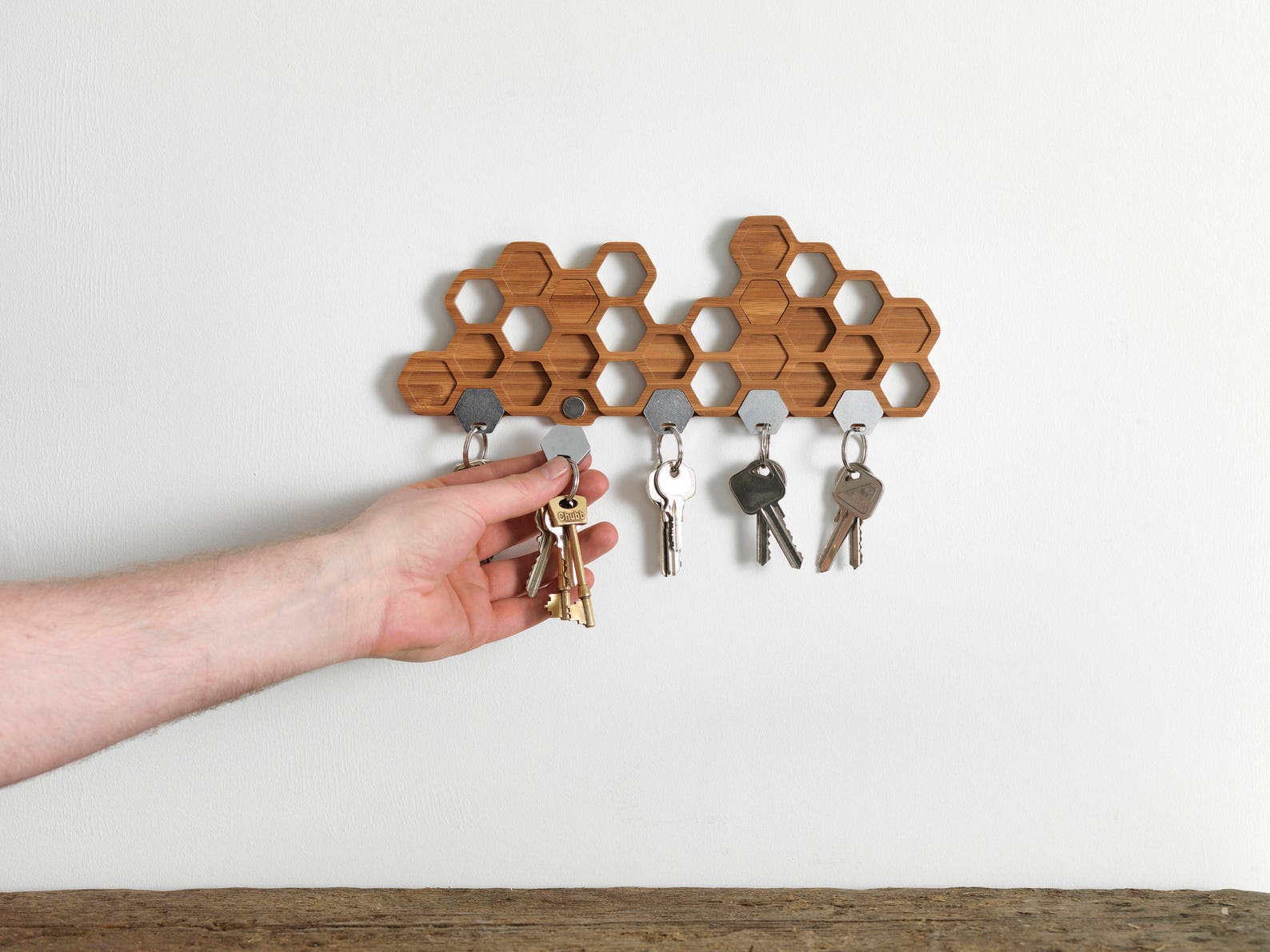 Key Holder A Unique Bamboo Wall Mounted Etsy UK