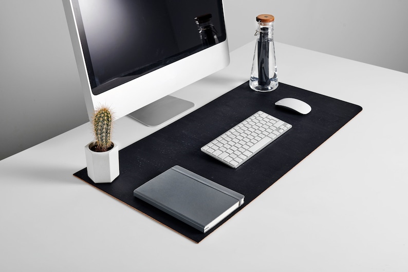 Handmade Cork Leather Desk Mat Etsy